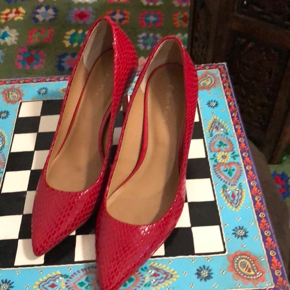 calvin klein snakeskin heels